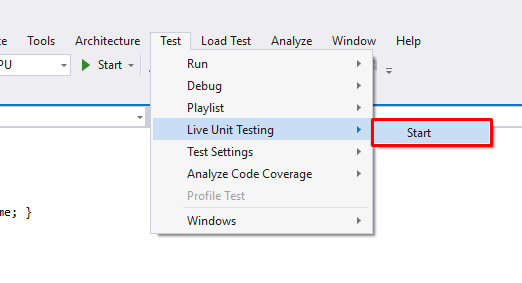 Live Unit Testing met Visual Studio 2017