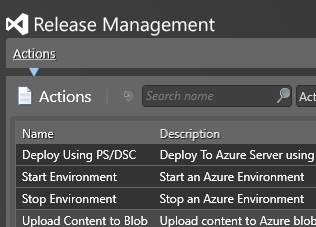 Release Management Actions