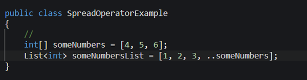 Spread operator C# 12