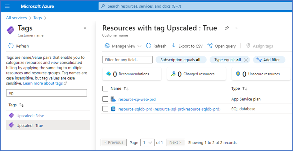 Azure Tags