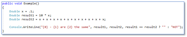 Programmeerfouten: Floating-point compare Not the Same