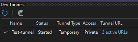 Verbinden met je lokale API via Dev tunnels in Visual Studio