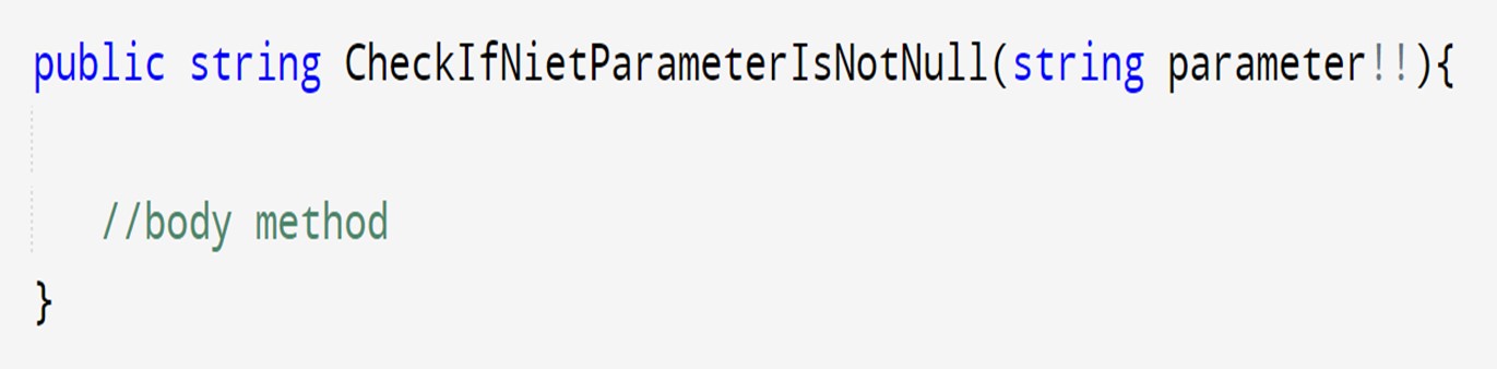 Nieuwe manier null check