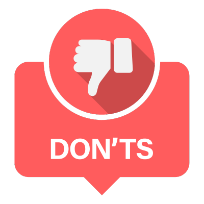 dont's