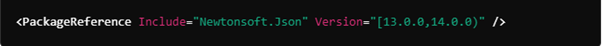 version constraints code