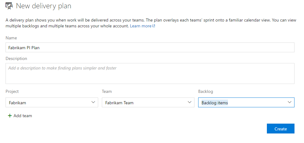 Delivery Plans in VSTS