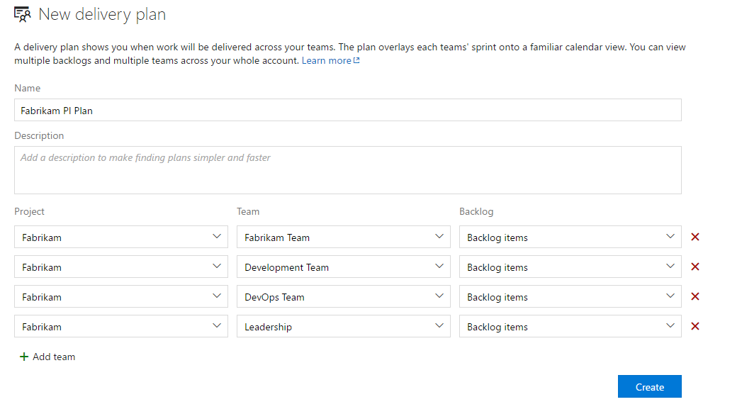 Delivery Plans in VSTS