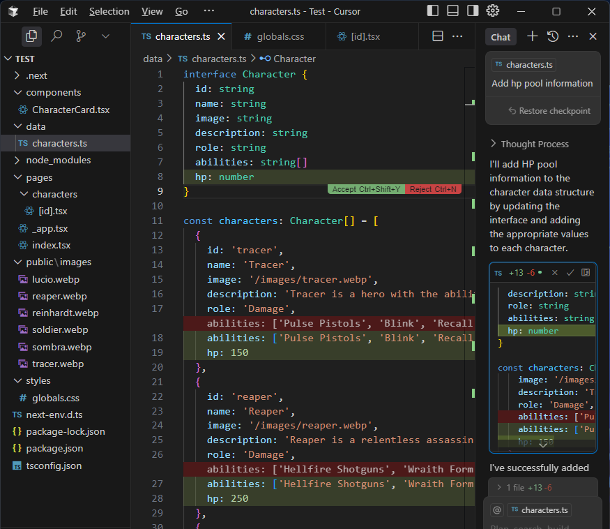 voorbeeld hoe je cursor AI kunt gebruiken met coderen