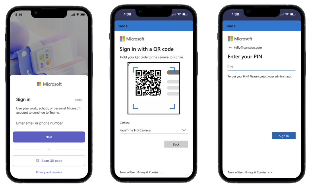 microsoft entra ID QR code authenticatie methode.