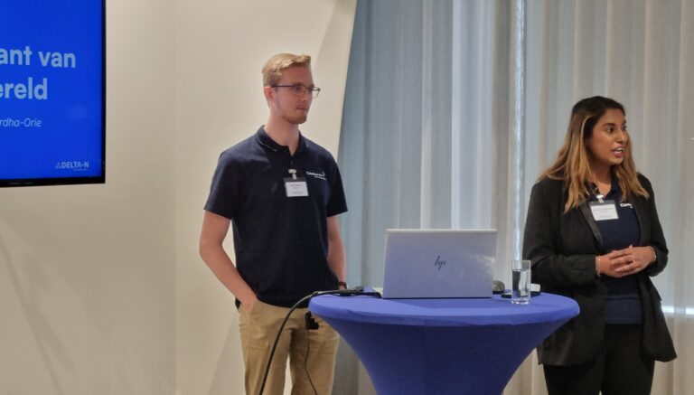 Mark & Roshni tijdens het AI seminar